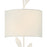 Crystorama Broche 2 Light Sconce, Matte White/White