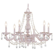Crystorama Paris Market 6 Lt Clear Crystal White Chandelier I