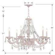 Crystorama Paris Market 6 Lt Clear Crystal White Chandelier I