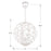 Crystorama Broche Chandelier, Matte White