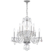 Crystorama Traditional Crystal 10 Light Chandelier, Chrome - 5080-CH-CL-I