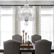 Crystorama Traditional 10 Lt Clear Crystal Chrome Chandelier V