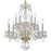 Crystorama Traditional Crystal 10 Light Chandelier, Brass