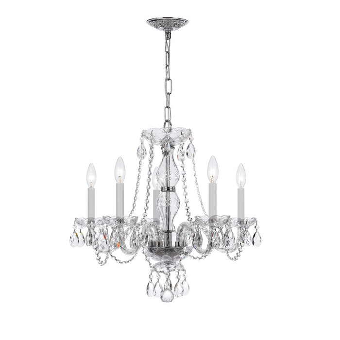 Crystorama Traditional Crystal 5 Light Chandelier, Chrome - 5085-CH-CL-I