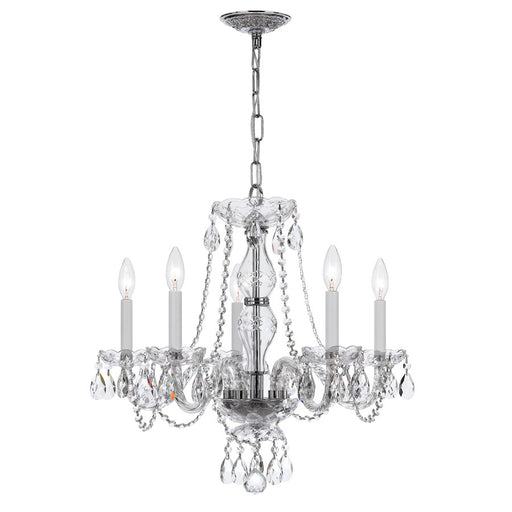 Crystorama Traditional 5 Light Crystal Chrome Chandelier V