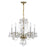 Crystorama Traditional Crystal 5 Light Chandelier, Polished Brass