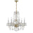 Crystorama Traditional Crystal 6 Light Chandelier, Polished Brass