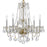 Crystorama Traditional Crystal 6 Light Chandelier, Polished Brass