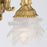 Crystorama Mayfield 2 Light 11.5" Sconce, Aged Brass/Frosted