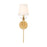 Crystorama Broche 1 Light 6" Sconce, Antique Gold/White