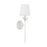Crystorama Broche 1 Light 6" Sconce, Matte White/White