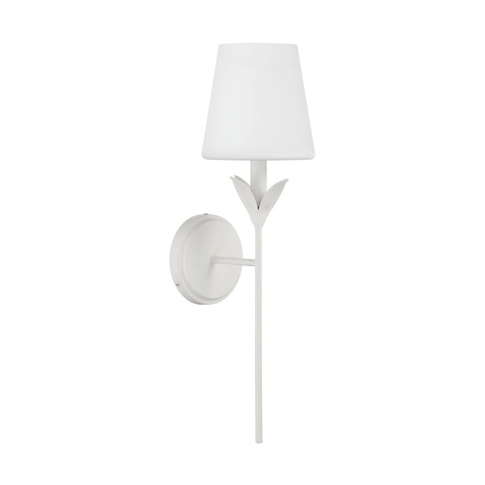 Crystorama Broche 1 Light 6" Sconce, Matte White/White
