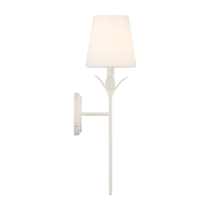 Crystorama Broche 1 Light 6" Sconce, Matte White/White