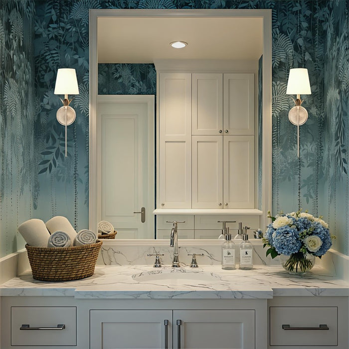 Crystorama Broche 1 Light 6" Sconce, Antique Silver/White