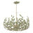 Crystorama Broche 6 Light Chandelier, Champagne Green Tea