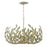 Crystorama Broche 6 Light Chandelier, Champagne Green Tea