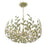 Crystorama Broche 6 Light Chandelier, Champagne Green Tea