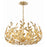 Crystorama Broche 6 Light 27" Chandelier, Antique Gold