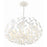 Crystorama Broche 6 Light 27" Chandelier, Matte White