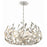 Crystorama Broche 6 Light 27" Chandelier, Antique Silver