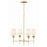 Crystorama Broche 6 Light 18" Chandelier, Antique Gold