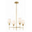 Crystorama Broche 6 Light 18" Chandelier, Antique Gold