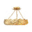 Crystorama Broche 6 Light Semi Flush Mount, Antique Gold