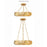 Crystorama Broche 6 Light Semi Flush Mount, Antique Gold