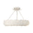 Crystorama Broche 6 Light Semi Flush Mount, Matte White