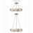 Crystorama Broche 6 Light Semi Flush Mount, Antique Silver