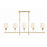 Crystorama Broche 5 Light Chandelier, Antique Gold/White