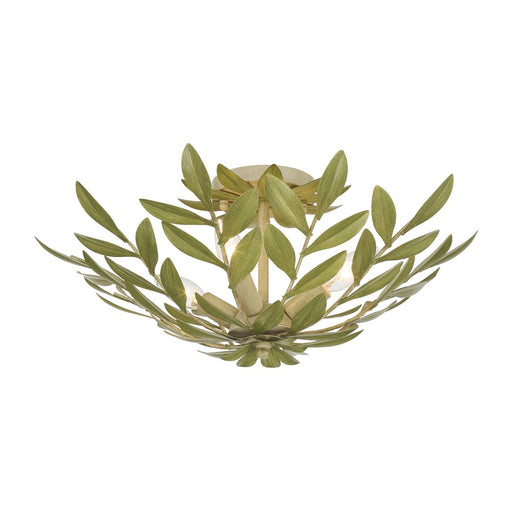 Crystorama Broche 4 Light 20.75" Semi Flush Mount, Champagne Green Tea - 560-CT