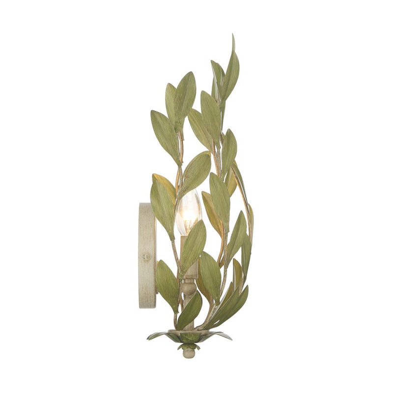 Crystorama Broche 2 Light 8.25" Sconce, Champagne Green Tea