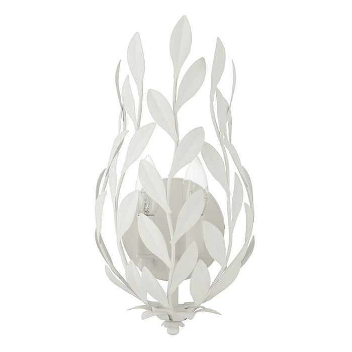 Crystorama Broche 2 Light Sconce, Matte White
