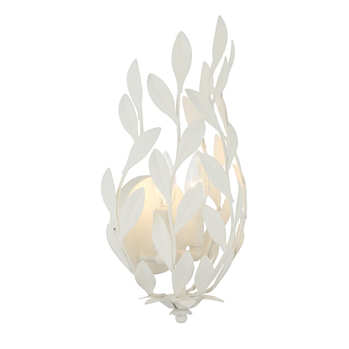Crystorama Broche 2 Light Sconce, Matte White