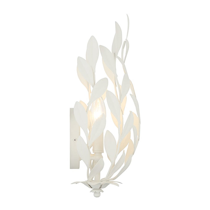 Crystorama Broche 2 Light Sconce, Matte White