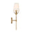 Crystorama Broche 2 Light Sconce, Antique Gold/White