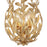 Crystorama Broche 3 Light Semi Flush Mount, Antique Gold