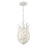 Crystorama Broche 3 Light Mini Pendant, Matte White - 563-MT