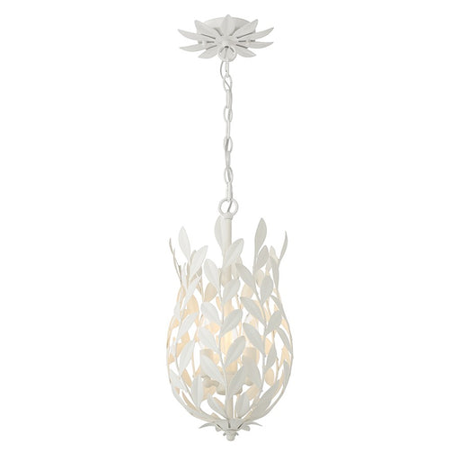Crystorama Broche 3 Light Mini Pendant, Matte White - 563-MT