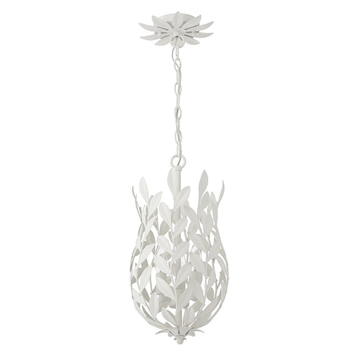 Crystorama Broche 3 Light Mini Pendant, Matte White