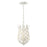 Crystorama Broche 3 Light Mini Pendant, Matte White