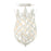 Crystorama Broche 3 Light Semi Flush Mount, Matte White