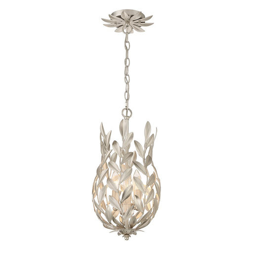 Crystorama Broche 3 Light Mini Pendant, Antique Silver - 563-SA
