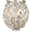 Crystorama Broche 3 Light Semi Flush Mount, Antique Silver