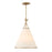 Crystorama Broche 4 Light Pendant, Antique Gold/White