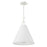 Crystorama Broche 4 Light Pendant, Matte White/White
