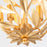 Crystorama Broche 3 Light 9" Semi Flush Mount, Antique Gold