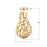 Crystorama Broche 3 Light 9" Semi Flush Mount, Antique Gold