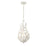 Crystorama Broche 3 Light 9" Chandelier, Matte White - 565-MT